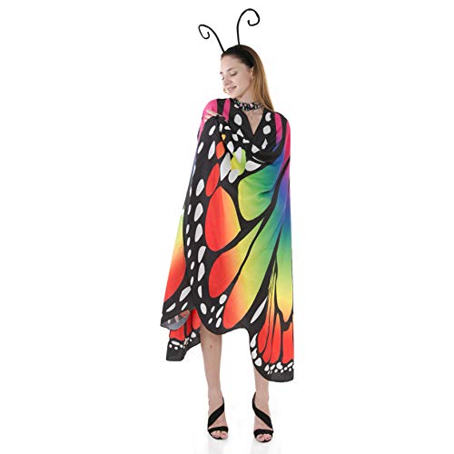 image for Spooktacular Creations Adult Butterfly Costume, Wing Cape Shawl with L