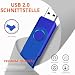 DAUZZOX 50 Stück Bunt USB Sticks High Speed USB 2.0 Flash Drive Rotate Speicherstick Memory Stick 360 Grad Flash Drive Rotate mit Plug-and-Play Backup, 50 Lanyards (10 Farben, 1 GB*50)