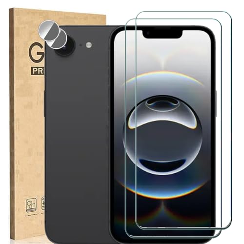 Ranyi [2+2pbN] Apple iPhone 16e XN[veN^[ + JYveN^[ dx9H h~ NA CAȂ KX XN[veN^[ t iPhone 16e (2025 6.1C`)p