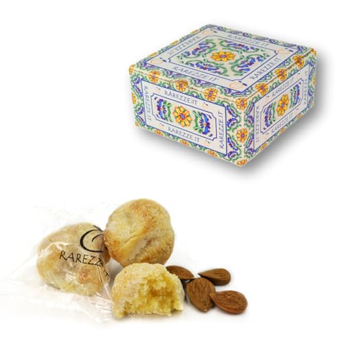 RAREZZE - Sizilianische Mandelkekse frisch gebacken Handgemachte in Sizilien von einer alten handwerkskonditorei - Geschenkbox 400g