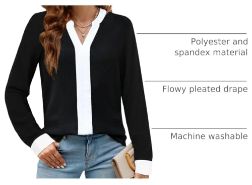 Image of Blooming Jelly Women's Long Sleeve Blouses Dressy Casual Business Work Tops