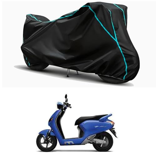 Image of Waterproof Bike Body Cover Compatible for | 22 Motors iFlow | Taffeta Fabric, Sky Piping Design, Bottom Elastic Fit | Dustproof, Sun UV & Rain Protection for All Weather.