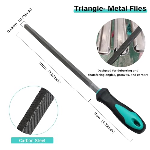 YANMAKE 4Pcs Metal File Set, 8inch Hand Files Large Steel Rasp Files with Handles for Metalworking, Woodworking and More - Image 5