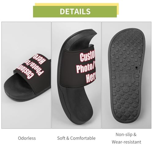 Custom Slippers Man Woman Boy Girl Tailor Made Slides Sandals Personalized Photo Text Customized Couple Bath Shoes Water Shoe Family Wear Soft Soles Flip Flops3
