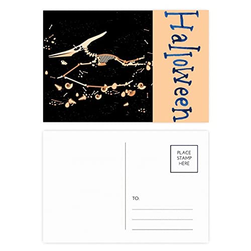 Cartes postales d'Halloween dinosaure contre invitations ennuyeuses