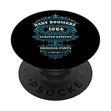 Photo Gallery compleanno vintage, baby boomer 1964, blu, ricambi originali popsockets popgrip intercambiabile Photo Gallery compleanno vintage, baby boomer 1964, blu, ricambi originali popsockets popgrip intercambiabile