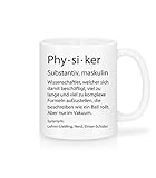 Shirtinator Beruf Definition Physiker Geschenk Tasse mit Spruch, Arbeit Kollegen Gag Job witzig Teetasse