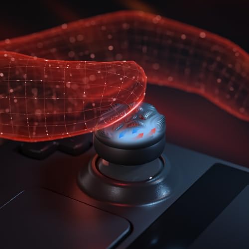 PlayVital Thumb Grips para Steam Deck LCD & OLED (4 Piezas), Tapas de Joystick con Textura de Gota de Lluvia Antideslizante, Fundas Elevadoras para Joystick, Accesorios para PS Portal (Negro) - imagen 2