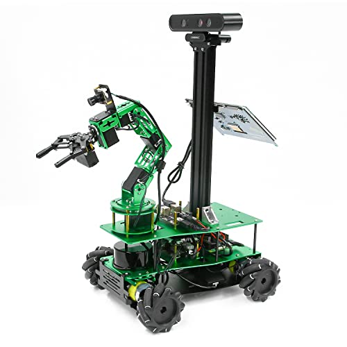 Yahboom Rosmaster X3 Plus Programmable ROS Robot with Jetson Xavier Nx Sub Developer Board Visual Grab with 6-Dof Moveit Robotic Arm Kit for Adults