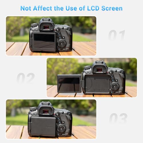 JJC Visor Ocular Eyecup para Canon EOS 6D, 6D Mark II, 5D, 5D Mark II, 80D, 70D, 60D, 50D, 40D, 30D, 20Da, 20D, 10D, D60, D30, A2E, A2 Cámaras Reemplazo de Canon EB. Eyepiece (Lote de 2) - imagen 4