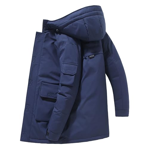 Parka mi-longue homme hiver avec capuche manteau militaire chaud