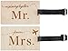 Travelambo Mr Mrs honeymoon Luggage Tags Wood Travel Cute Couples Gift (2 pcs set)