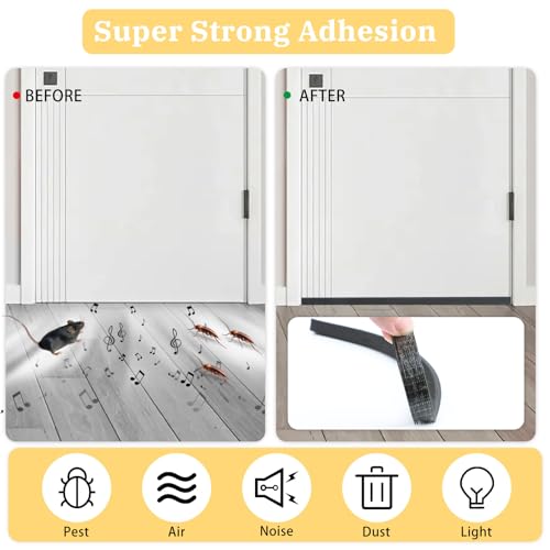 NVGVUP Dichtungsband Selbstklebend, 8 M Dichtband 12 mm x 10 mm Moosgummi Selbstklebend, Wasserdicht Isolierband für Türen Fenster, Gummidichtung Schallschutz Foam Tape