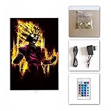 Frikink - Cuadro Led RGB, Lámpara Led Escritorio, Cuadro Decorativo Led Iluminado, Arte Pared, 60x40cm, Decoración Hogar Led, Cuadro Luz Ajustable, Lámpara Led Ajustable (DB-S)