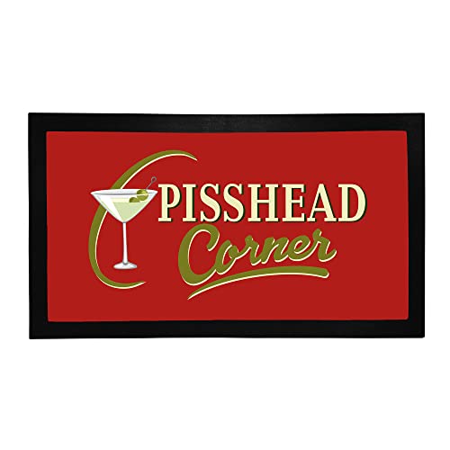 Bang Tidy Clothing Bar Runner Mat - Novelty Home Pub Bar - Funny Drink Beer Gifts for Men Women - Pisshead Corner (One Size)