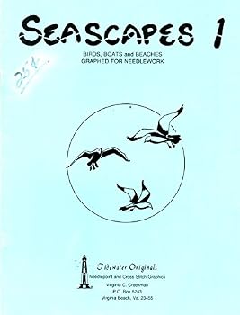 Paperback Seascapes 1 - Birds, Boats and Beaches Graphed for Needlework Book