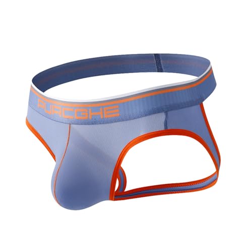 Evankin Men's Sexy Underwear Jock Straps Underpants Low Waist Ice Silk Fun Jockstrap Lifting Hip Athletics T-shaped Underwear