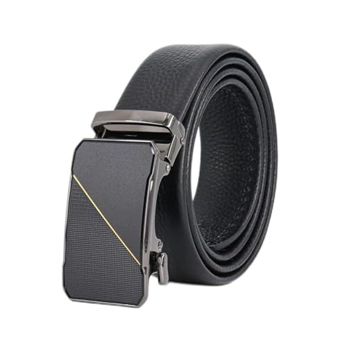 JSEIAJB Men's Business Automatic Buckle Belt Cowhide Belt Gift Box Packaging Men's Belt