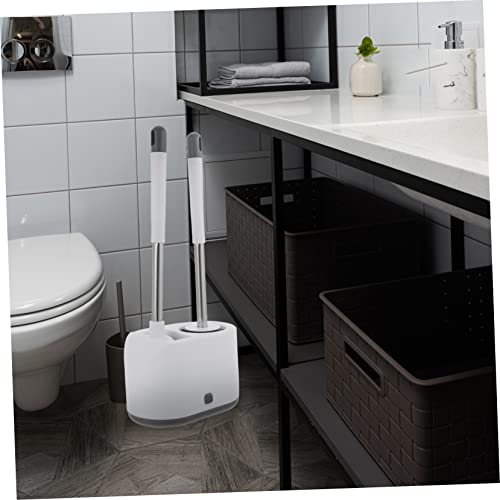 Brosse à toilettes ventilée à support mural stable pour grand ménage