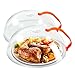 Eutuxia Microwave Plate Cover with Lid, Handle, and Adjustable Steam vent Holes. Splatter Guard Protection While Microwaving. BPA Free, Dishwasher Safe