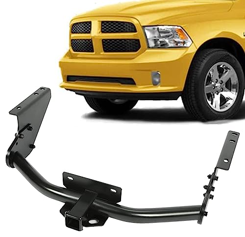 ECOTRIC Class 4 Trailer Hitch 2" Inch Receiver Rear Bumper Tow Compatible with 2009-2023 Dodge Ram 1500 (3-Pcs Structure) Not Fit Models with Factory Trailer Hitch