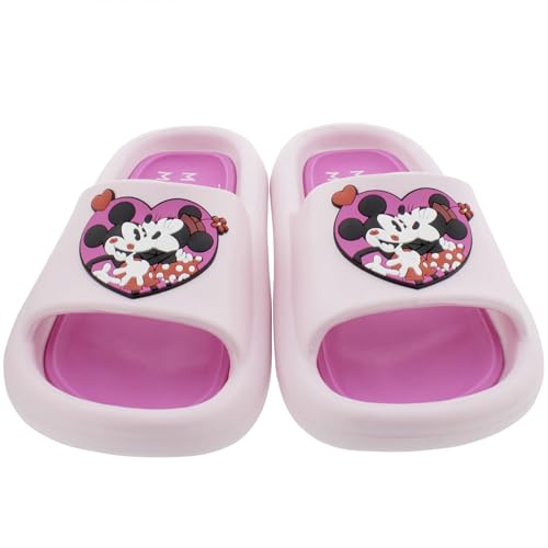 Ground Up Mickey and Minnie in Love Women's Cloud Comfort Flip Flop Slides2