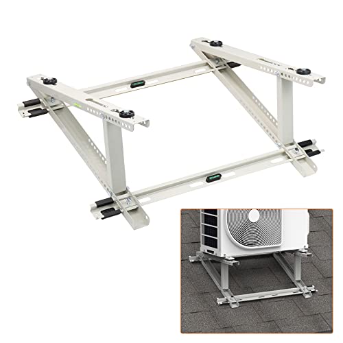 GCGOODS Halterung für Klimaanlage auf dem Dach, für kanallose Mini-Split-Wärmepumpe, Klimaanlageneinheit, verstellbares Winkeldesign für...