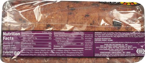 Miniatura 10 de Food For Life Pan germinado canela pasas orgánica, 24 oz