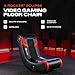 X Rocker Eclipse Video Gaming Floor Chair with Built-in Headrest Speakers, Wireless Bluetooth, Foldable, Vegan Leather, 300 lbs Max, Amazon Exclusive, Black and Red, Gifts for Gamers
