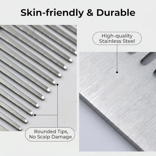 Set de 2 Peines de Metal Durables Kit Profesional miniatura 4