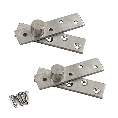 100mm Door Pivot Hinge Stainless Steel Up Down Shaft Hinge (2 Pieces)