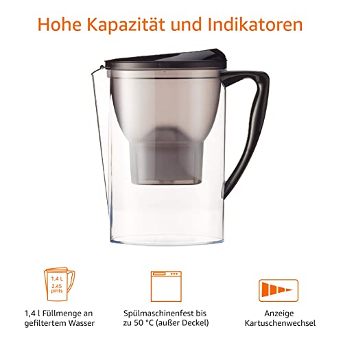 Amazon Basics Wasserfilter 2,3 Liter - Schwarz