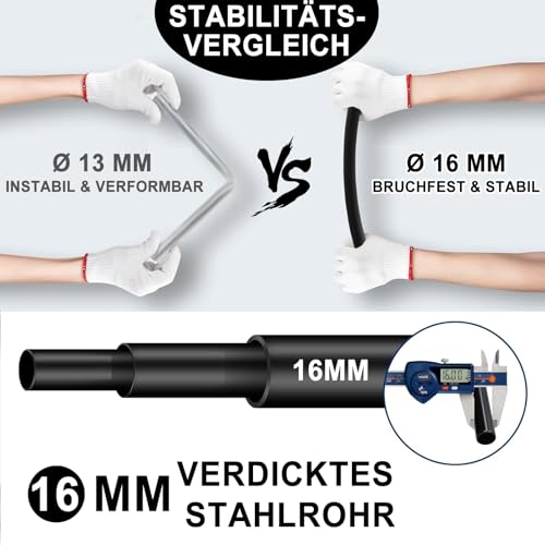 OPPAIYA Stoffschrank Kleiderschrank Stabil, 109cm Breit, Faltschrank mit 2 Kleiderstangen & Schubladen, Großer Textilschrank für Schlafzimmer, Garderobe Schwarz, 109x45x165 cm