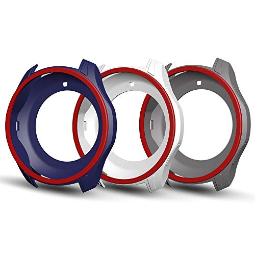 Housse silicone montre Samsung 46 mm flexible gris avec finition premium haute durabilité