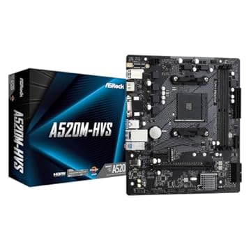 Placa Mãe AsRock A520M-HVS (AM4/DDR4/HDMI/VGA/M.2/USB3.2)
