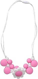 Toyvian Brinquedos Para Bebês Colar Rosa Brinquedo Infantil Gargantilha Rosa Colar Rosa Declaração Brinquedos De Silicone Colar De Mastigar Colar De Mordedor De Silicone Colar De Dentição