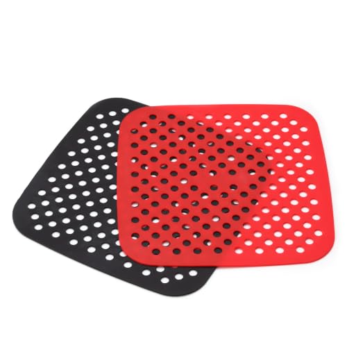 Air Fryer Silicone Liners,2 Pack 8.5 Inch Reusable Food-Grade Silicone Mat, Non-stick Heat Resistant...