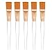 Mudder Facial Mask Brush Makeup Brushes Cosmetic Tools with Clear Plastic Handle, 5 Pack (Gold)
