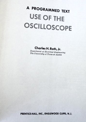 Programmed Text Use of the Oscilloscope 0139393978 Book Cover