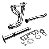 Sistema de escape plateado/negro para camioneta para Toyota para 4-Runner 2.4L 22RE 4WD 1990 1991 1992 1993 1994 1995