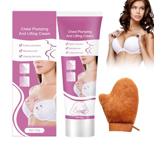 Rostblant Chest Plumping Crema para el aumento de pecho, se suministra con un guante para facilitar su aplicación, crema para reafirmar y tonificar el pecho, crema para el aumento de pecho