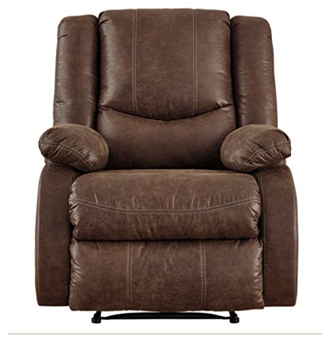 Signature Design By Ashley Bladewood Faux Leather Pebble Manual Zero Wall Recliner, Brown #TOP4