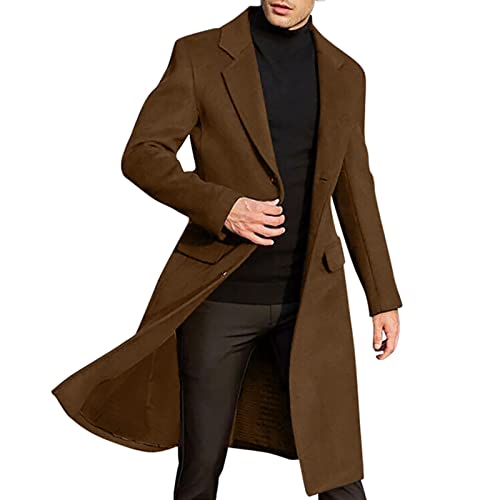 Manteau en laine mélangée pour homme coupe tailleur élégante