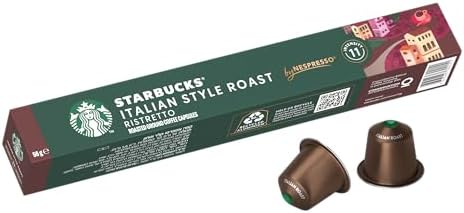 by Nespresso Italian Style Roast By Nespresso Dark Roast Coffee Pods (Pack Of 1, Total 10 Capsules), 56 Gram