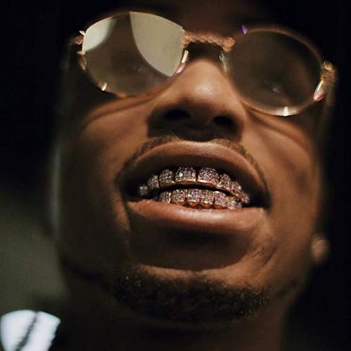 18K Gold Plated Iced Out Rhinestone Micropave Cz Lower Bottom Grillz Set With 2 Extra Molding Bars (Classic Silver) #TOP5