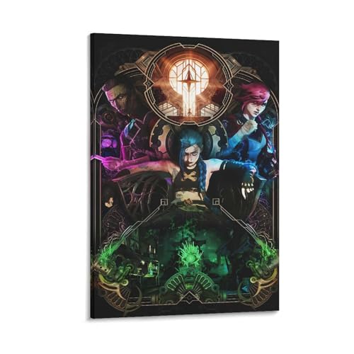 Arcane 2 Jinx Animated Movie Poster Decorative Painting Canvas Wall Art Living Room Posters Bedroom Painting 08x12inch(20x30cm) -  EsEntL, d888qrg81nye