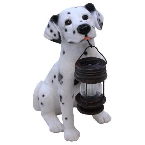 Tricod Dalmation Dog with Lantern Solar Light Cover