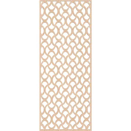 Image of 19 3 /8 inchW x 49 3 /8 inchH x 3 /8 inchT Resort Decorative Fretwork Wood Wall Panels, Red Oak