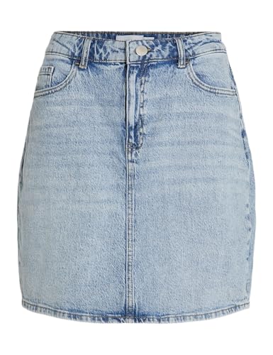 Vila Damen Vikaja Jaf LBD Denim Skirt- Noos Rock 14084735,Light Blue...