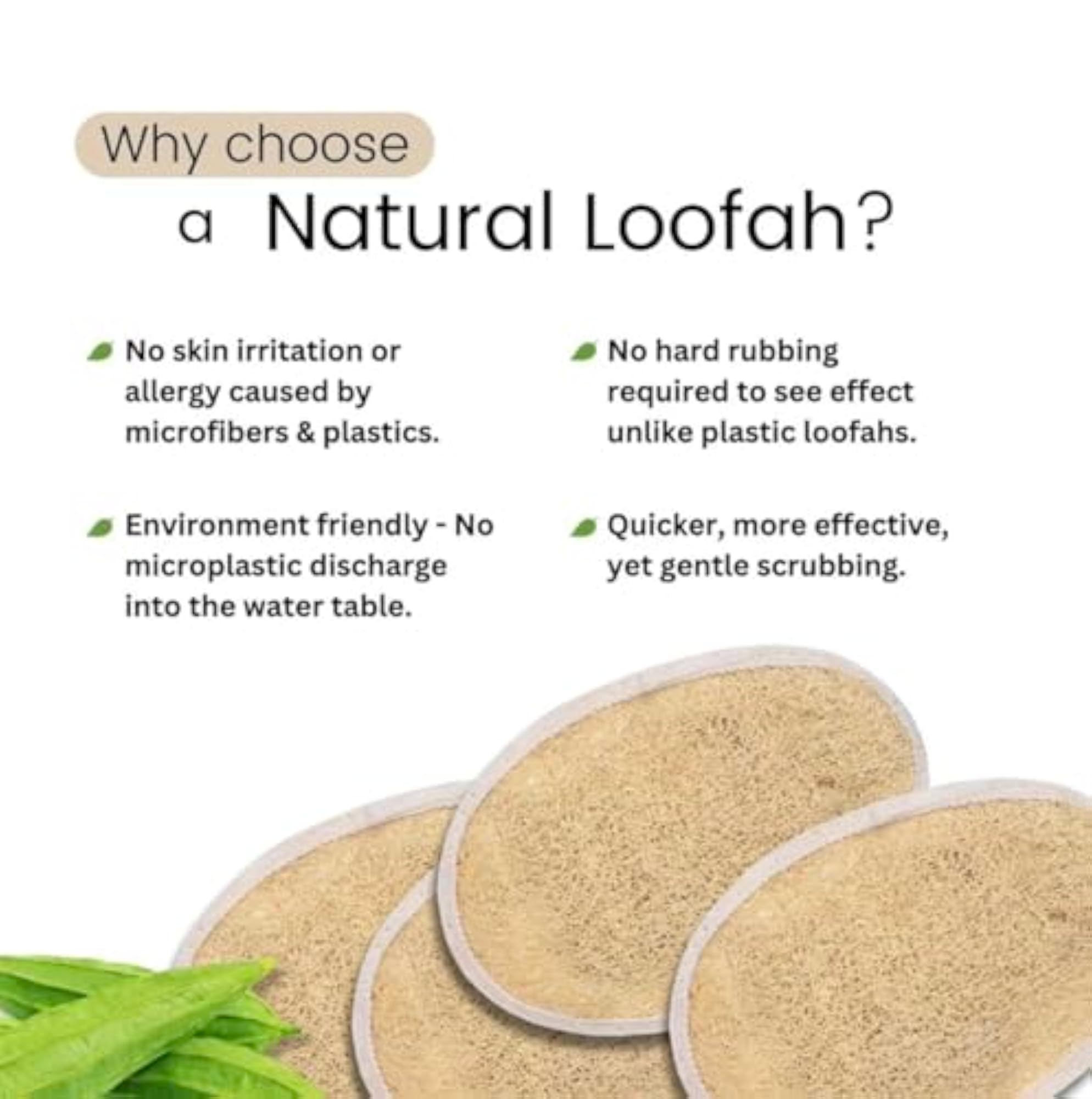 Natural Oval Loofah Scrubber for Bathing, Pack of 8